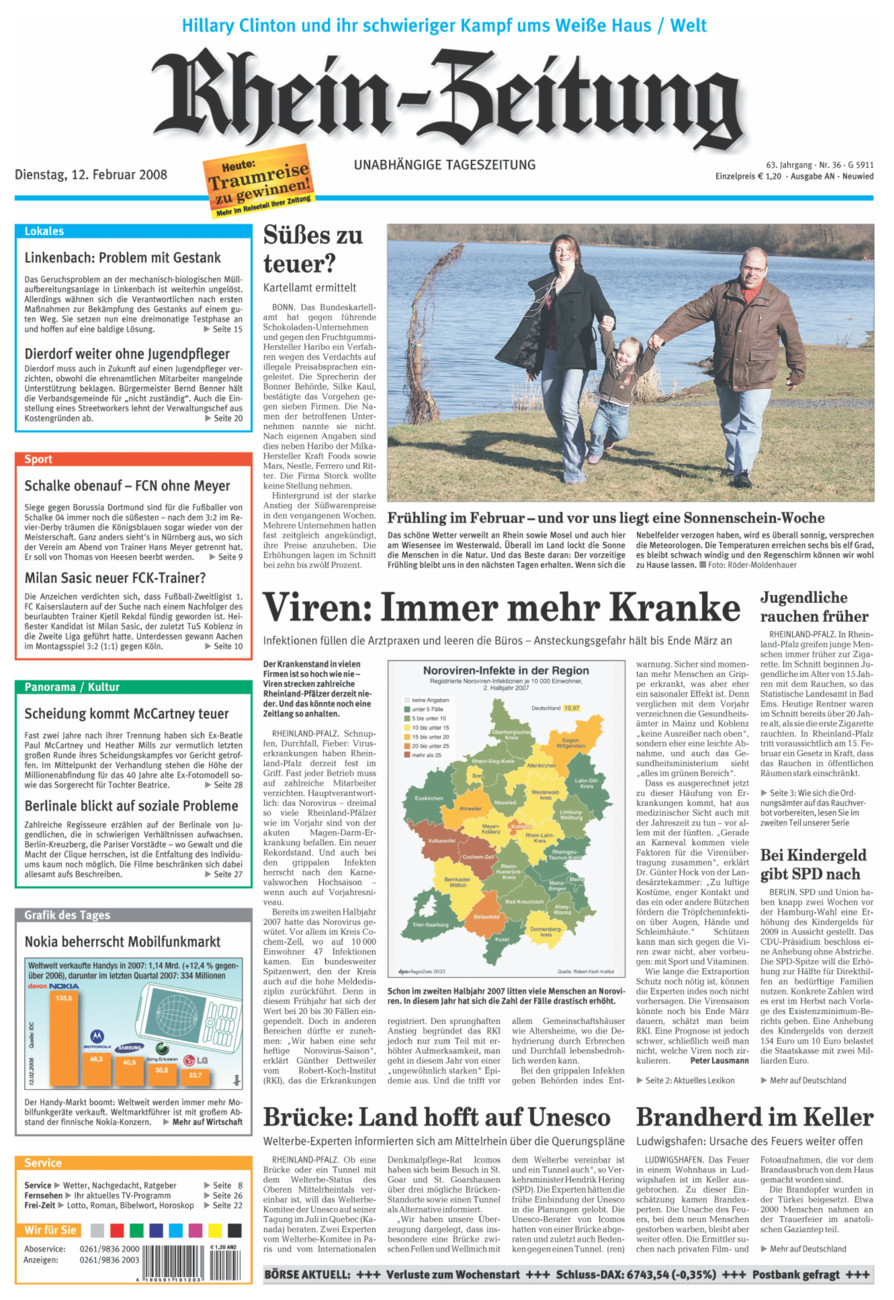 Rhein-Zeitung Kreis Neuwied vom Dienstag, 12.02.2008
