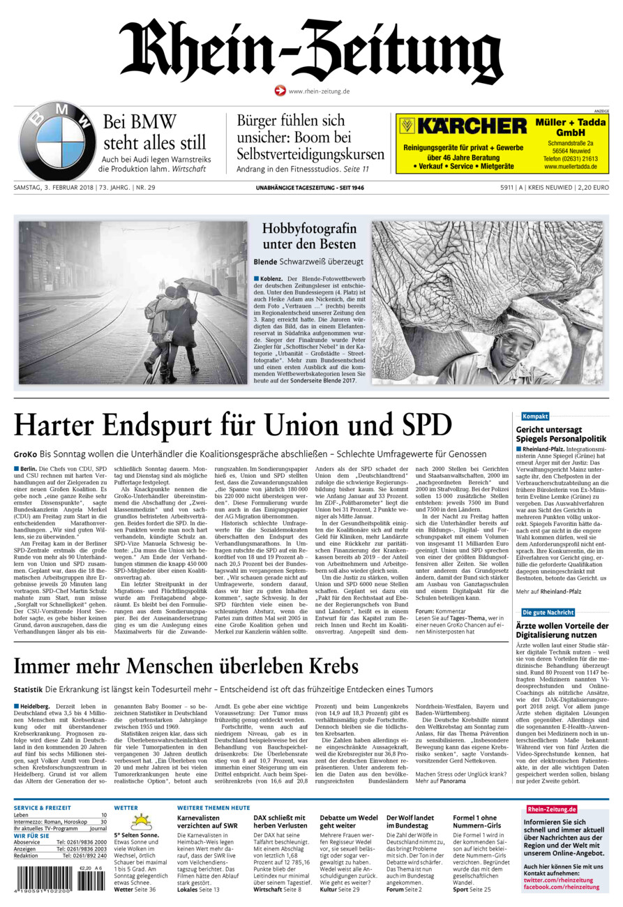 Rhein-Zeitung Kreis Neuwied vom Samstag, 03.02.2018