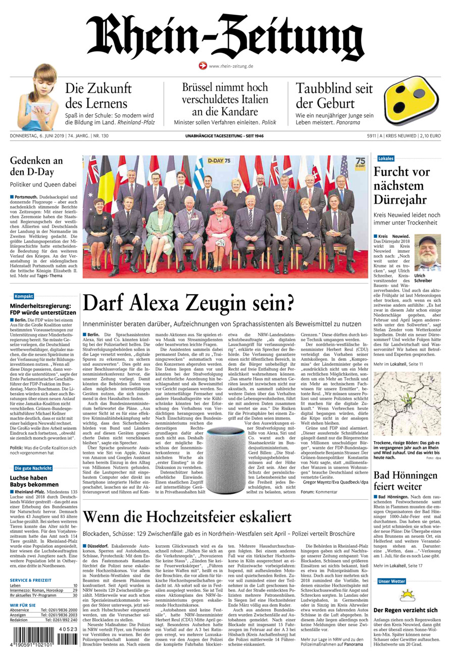 Rhein-Zeitung Kreis Neuwied vom Donnerstag, 06.06.2019