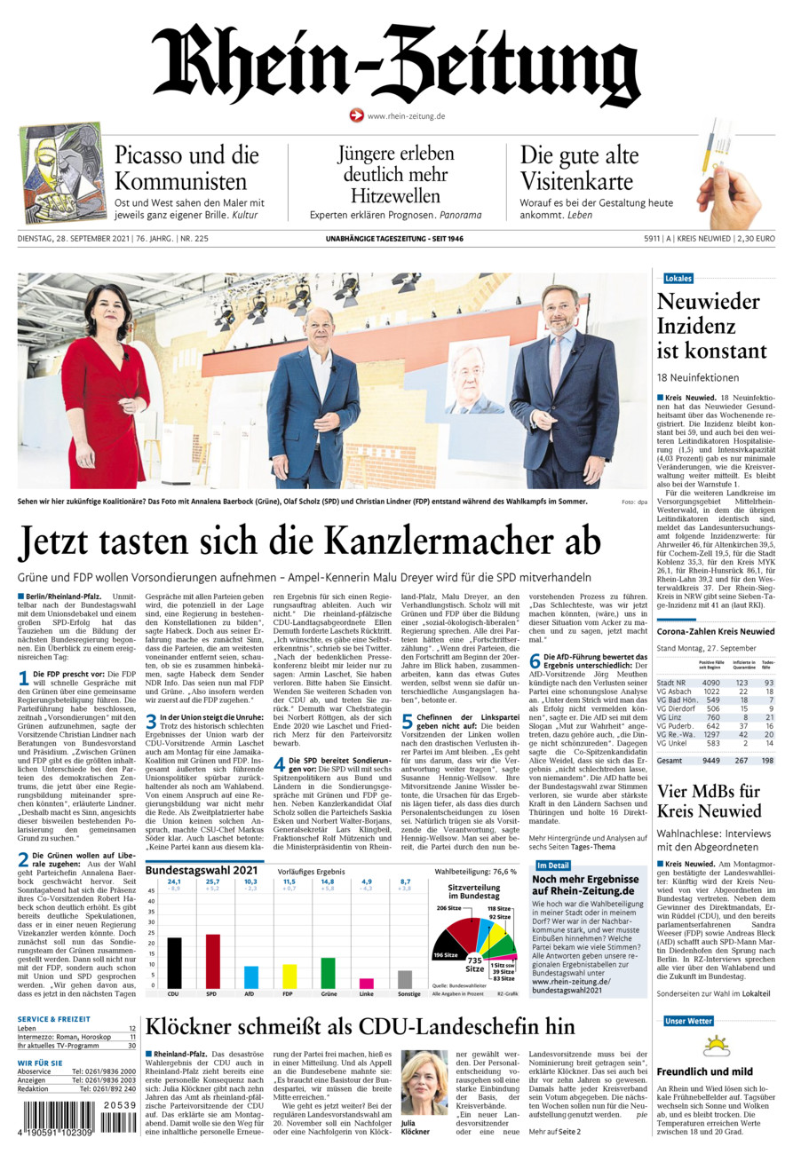 Rhein-Zeitung Kreis Neuwied vom Dienstag, 28.09.2021