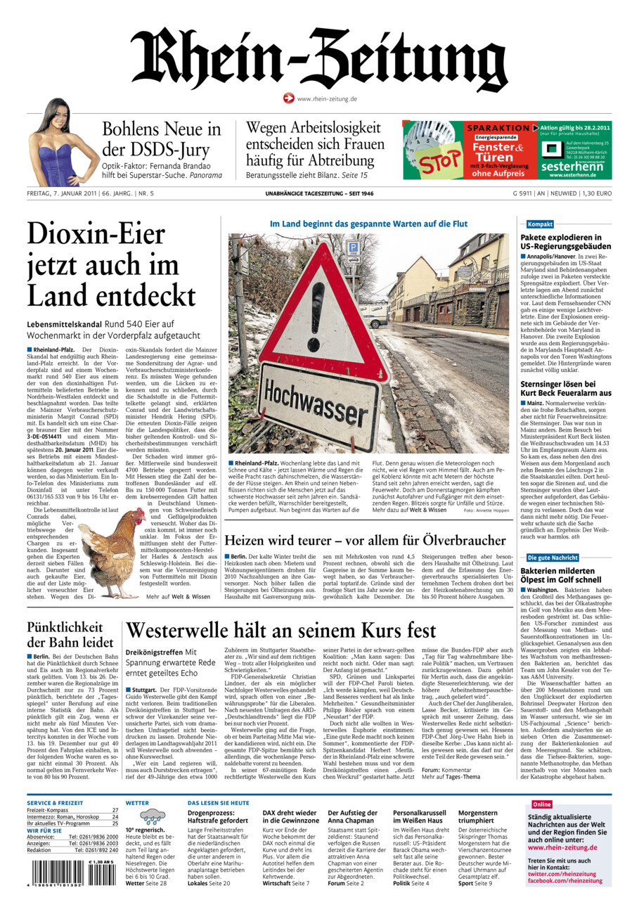 Rhein-Zeitung Kreis Neuwied vom Freitag, 07.01.2011