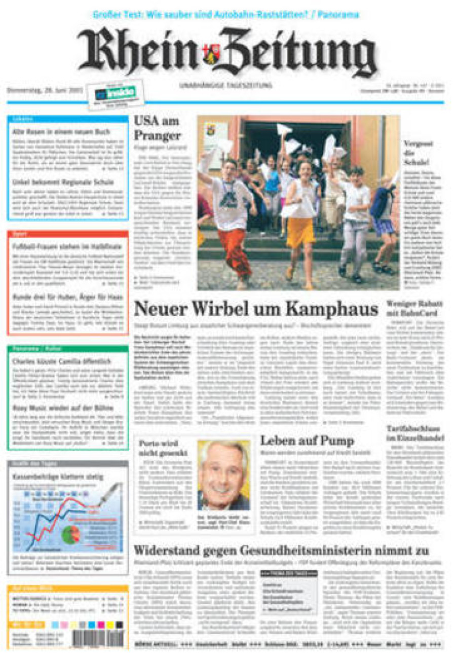 Rhein-Zeitung Kreis Neuwied vom Donnerstag, 28.06.2001
