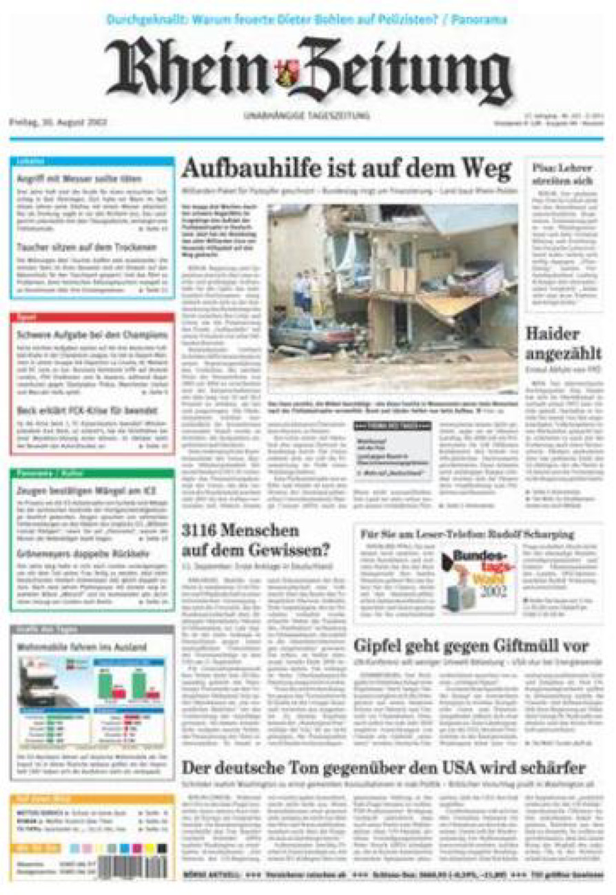 Rhein-Zeitung Kreis Neuwied vom Freitag, 30.08.2002
