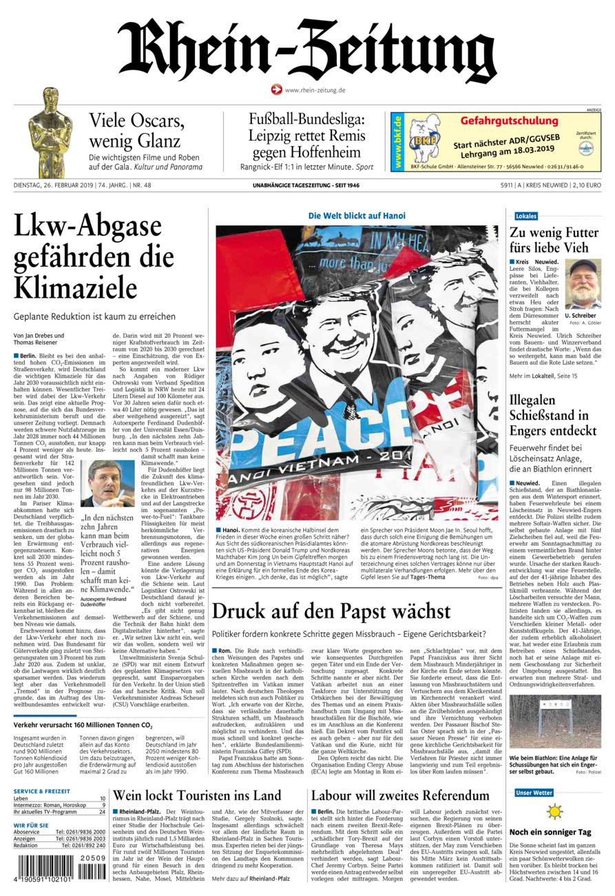Rhein-Zeitung Kreis Neuwied vom Dienstag, 26.02.2019