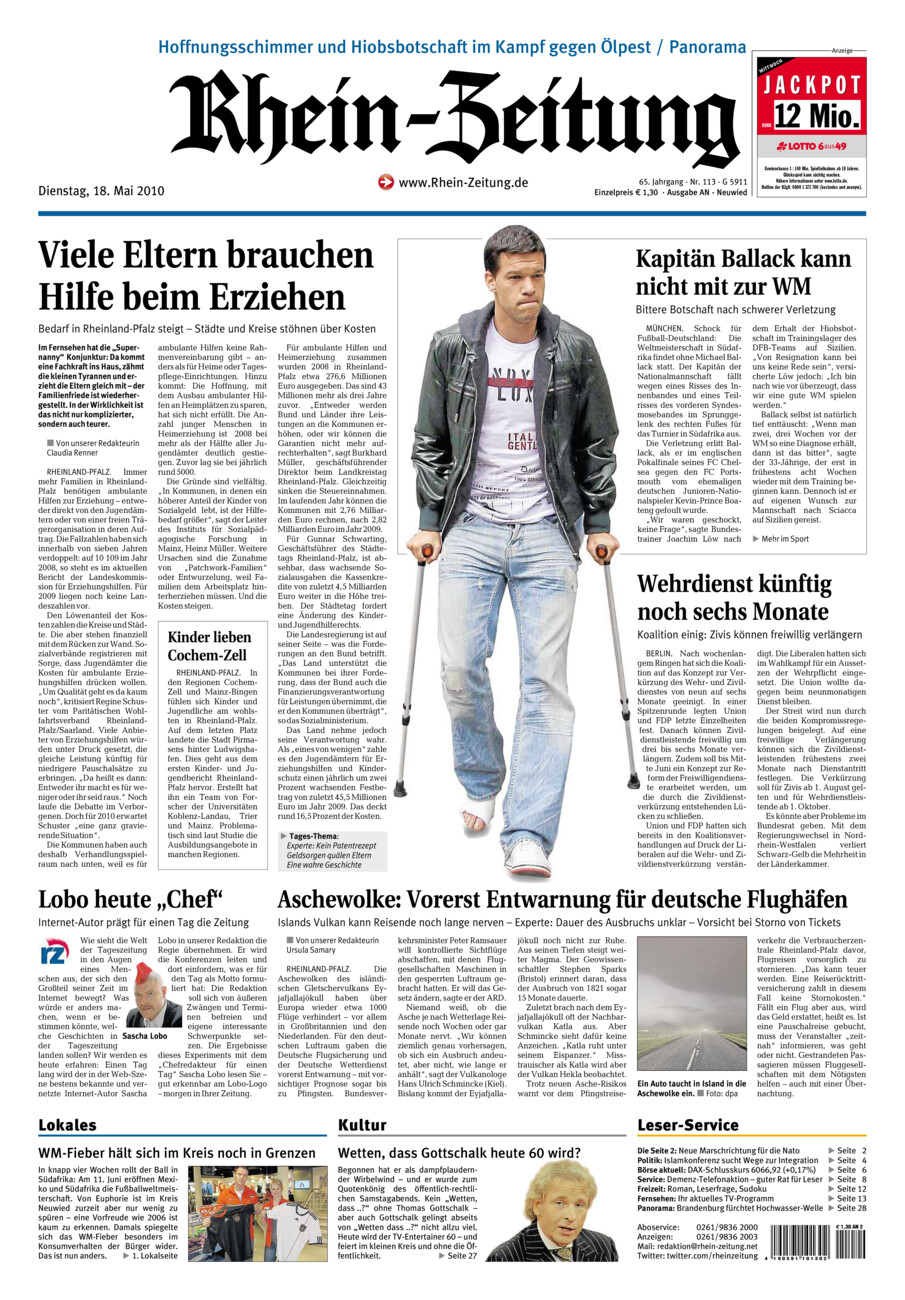 Rhein-Zeitung Kreis Neuwied vom Dienstag, 18.05.2010
