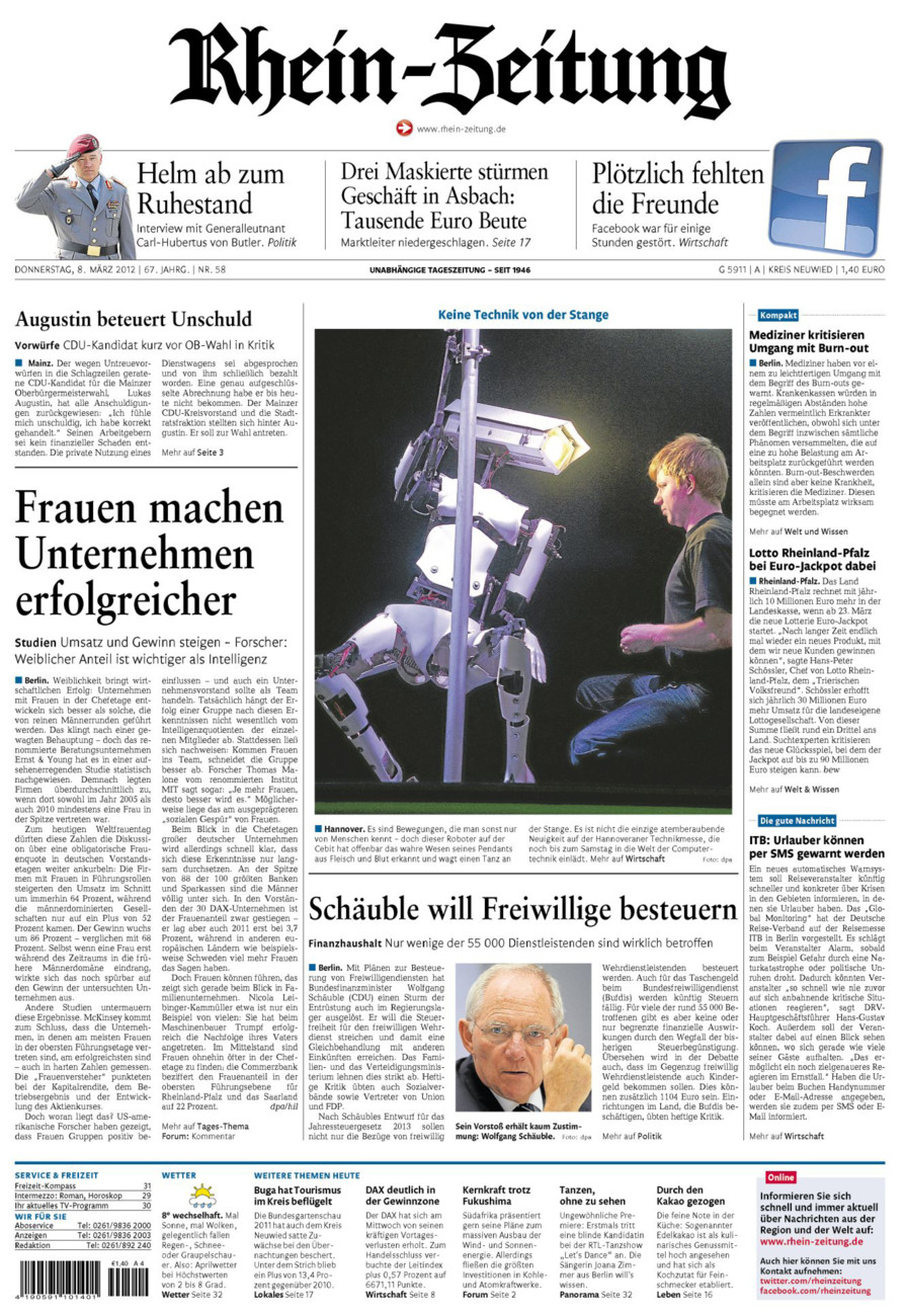 Rhein-Zeitung Kreis Neuwied vom Donnerstag, 08.03.2012