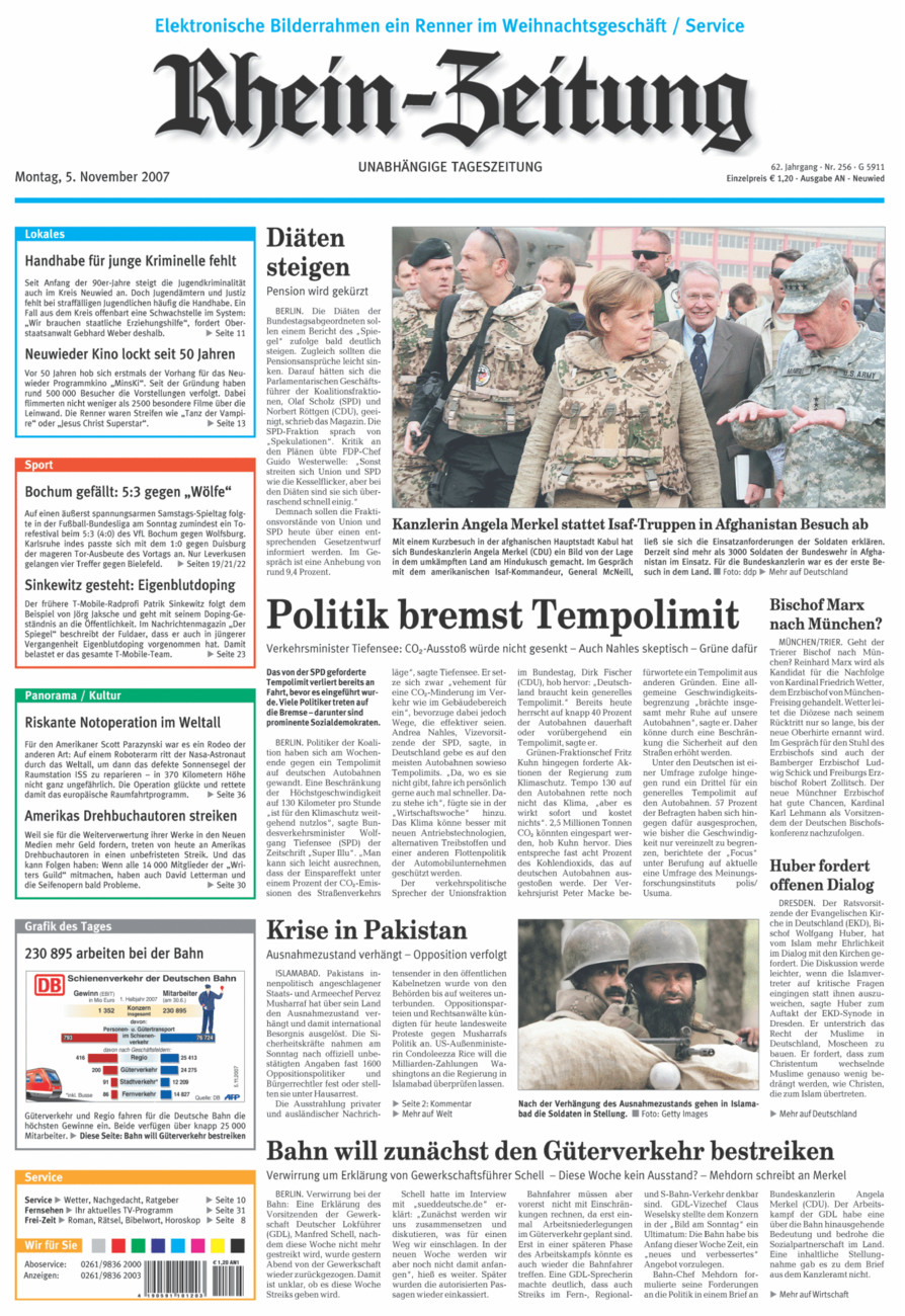 Rhein-Zeitung Kreis Neuwied vom Montag, 05.11.2007