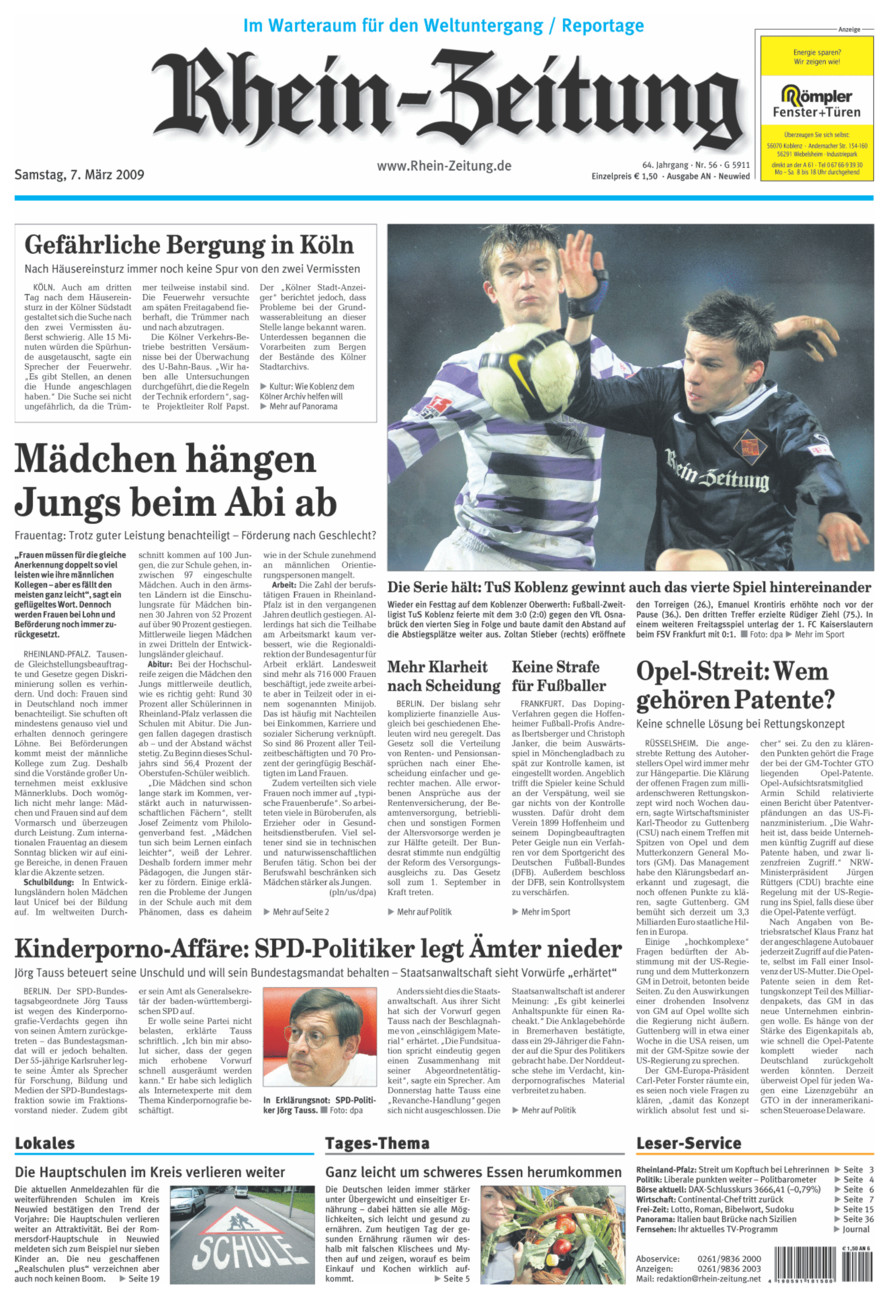 Rhein-Zeitung Kreis Neuwied vom Samstag, 07.03.2009