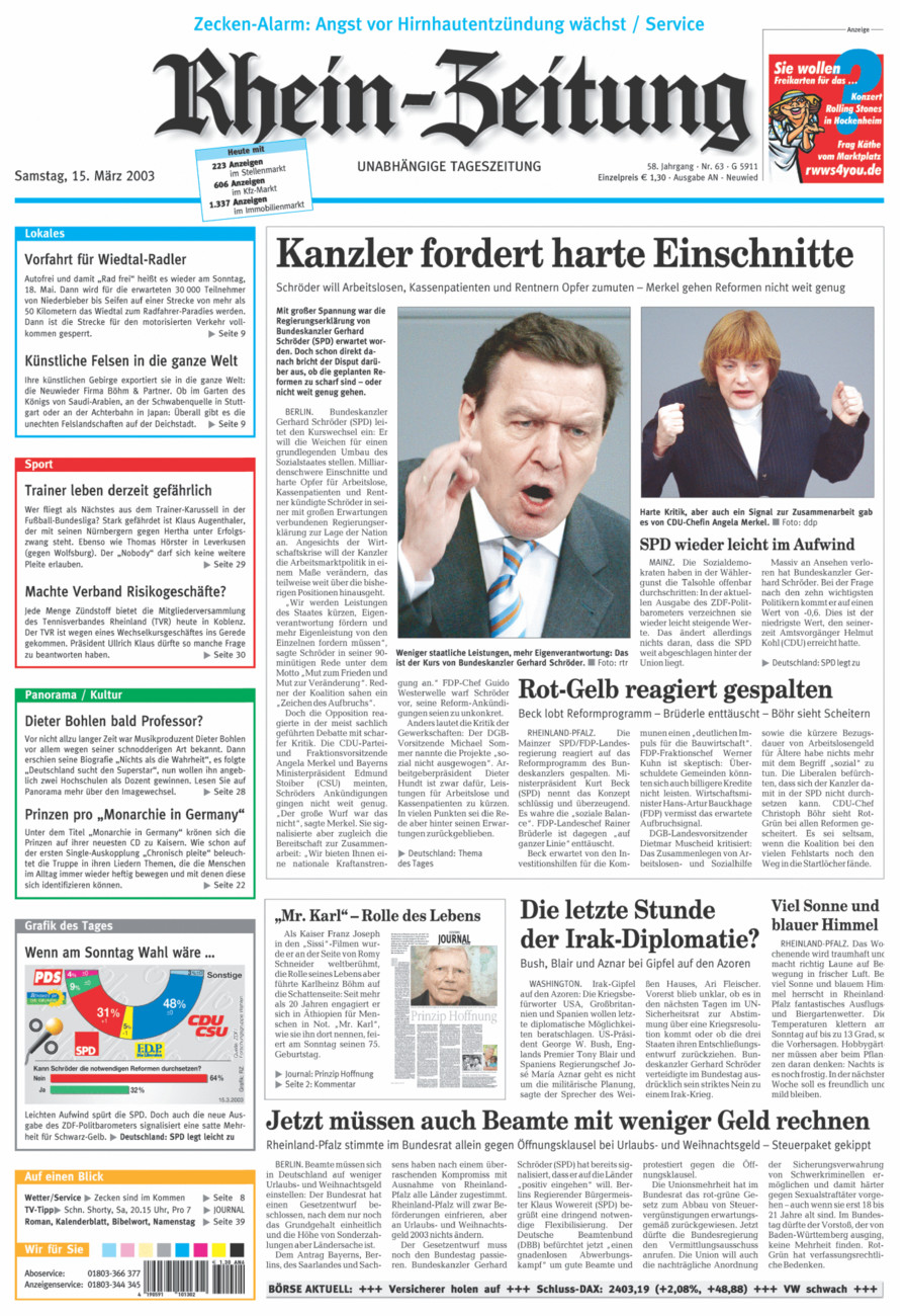 Rhein-Zeitung Kreis Neuwied vom Samstag, 15.03.2003