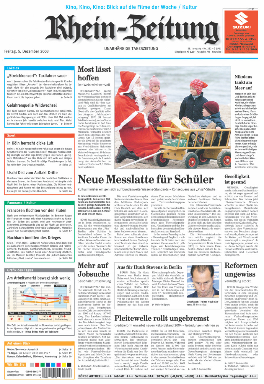 Rhein-Zeitung Kreis Neuwied vom Freitag, 05.12.2003