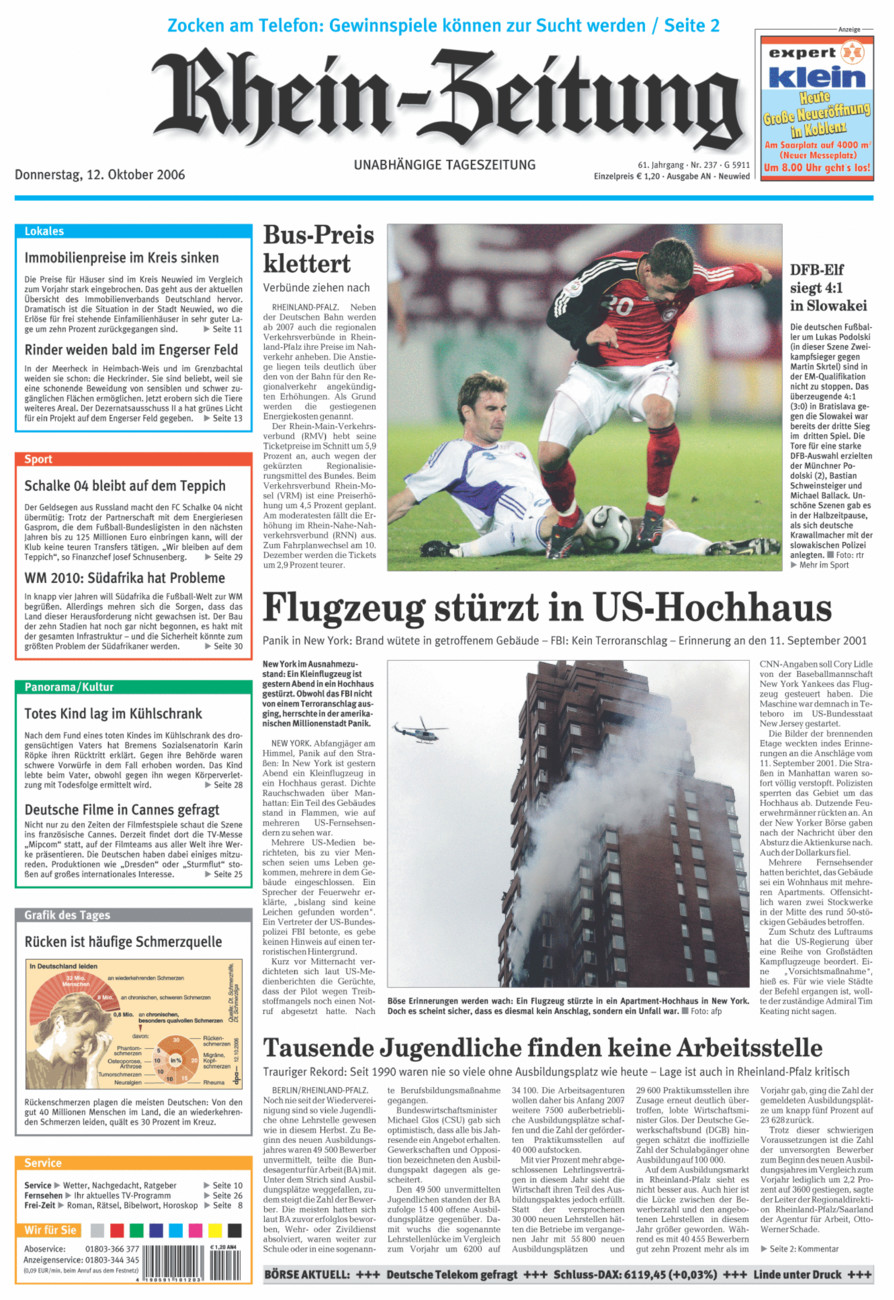 Rhein-Zeitung Kreis Neuwied vom Donnerstag, 12.10.2006