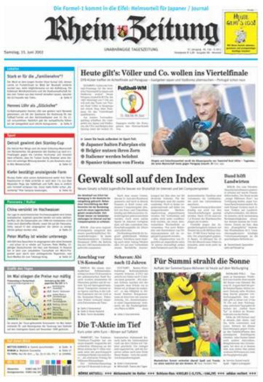 Rhein-Zeitung Kreis Neuwied vom Samstag, 15.06.2002