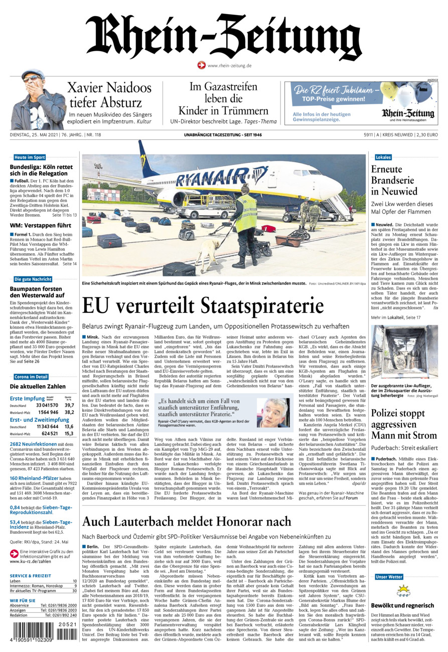 Rhein-Zeitung Kreis Neuwied vom Dienstag, 25.05.2021