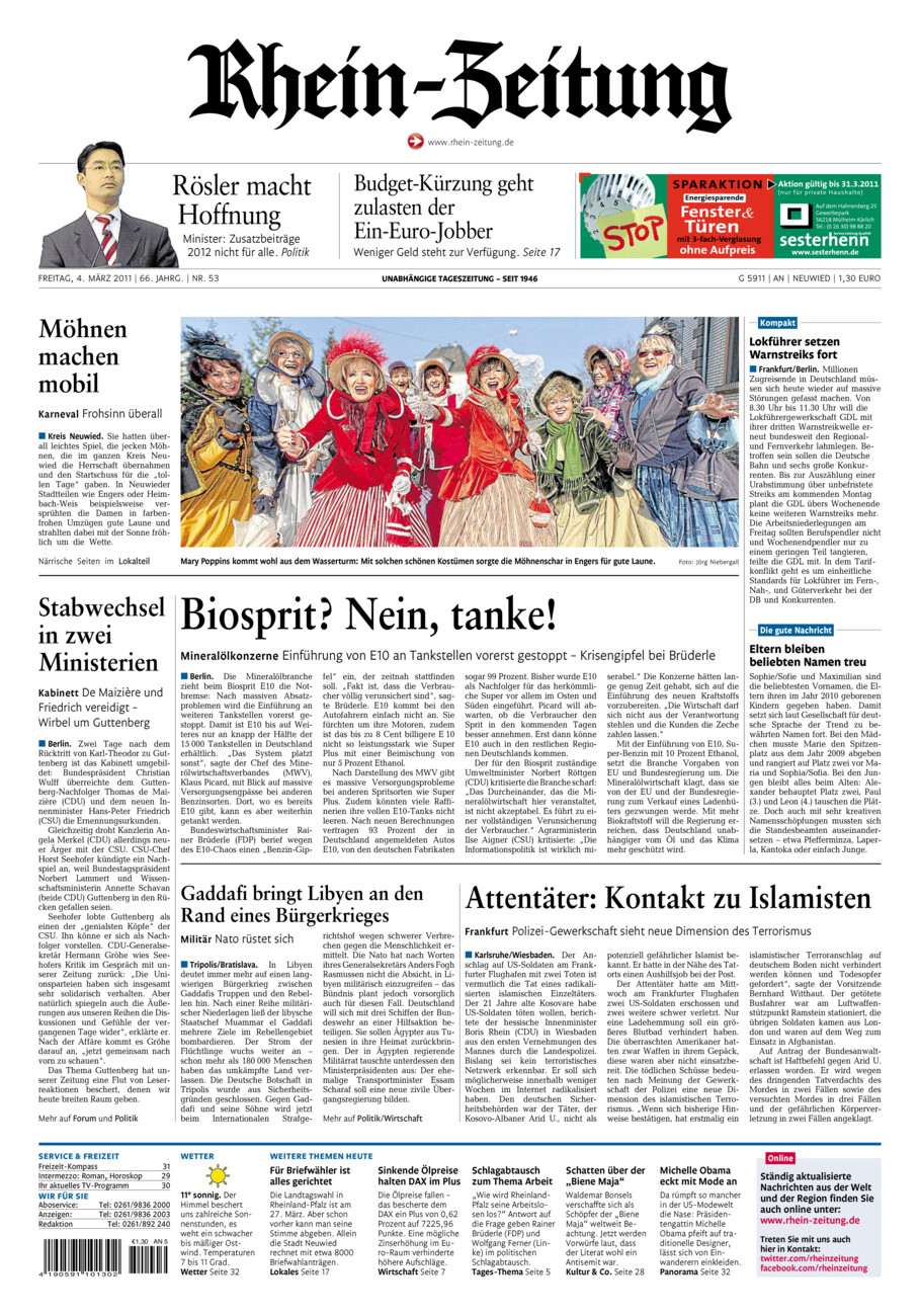 Rhein-Zeitung Kreis Neuwied vom Freitag, 04.03.2011