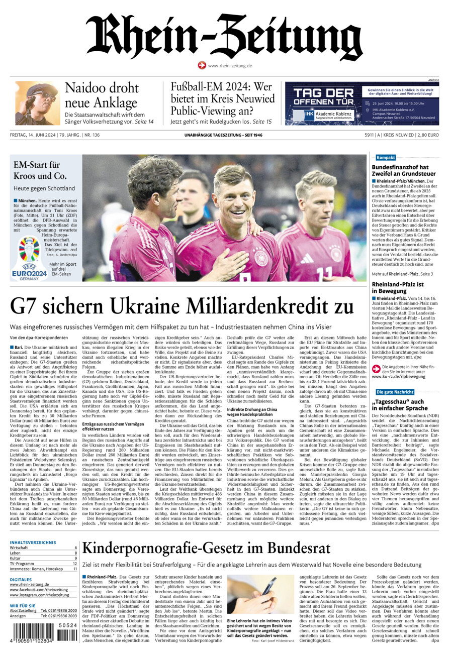 Rhein-Zeitung Kreis Neuwied vom Freitag, 14.06.2024