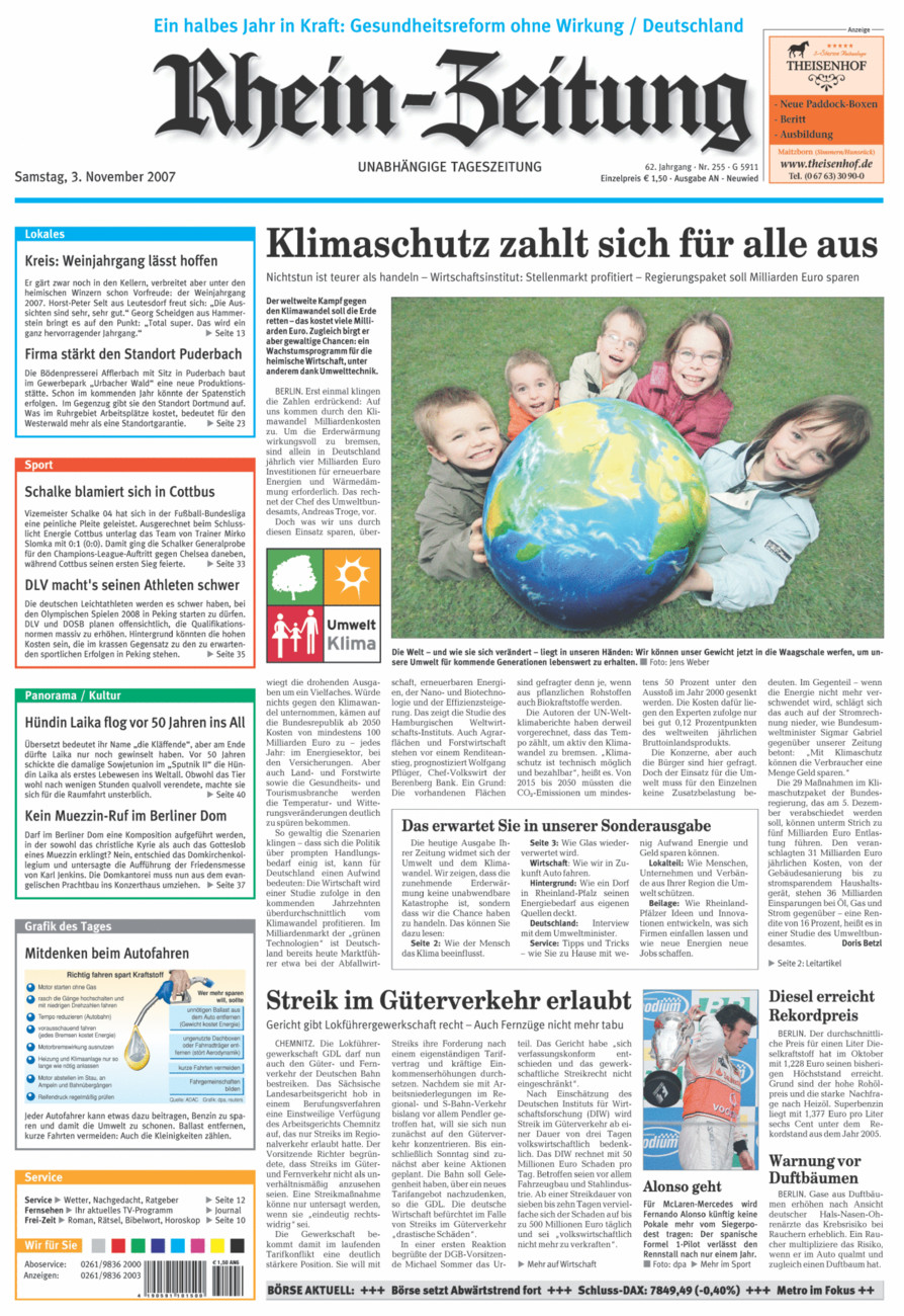 Rhein-Zeitung Kreis Neuwied vom Samstag, 03.11.2007