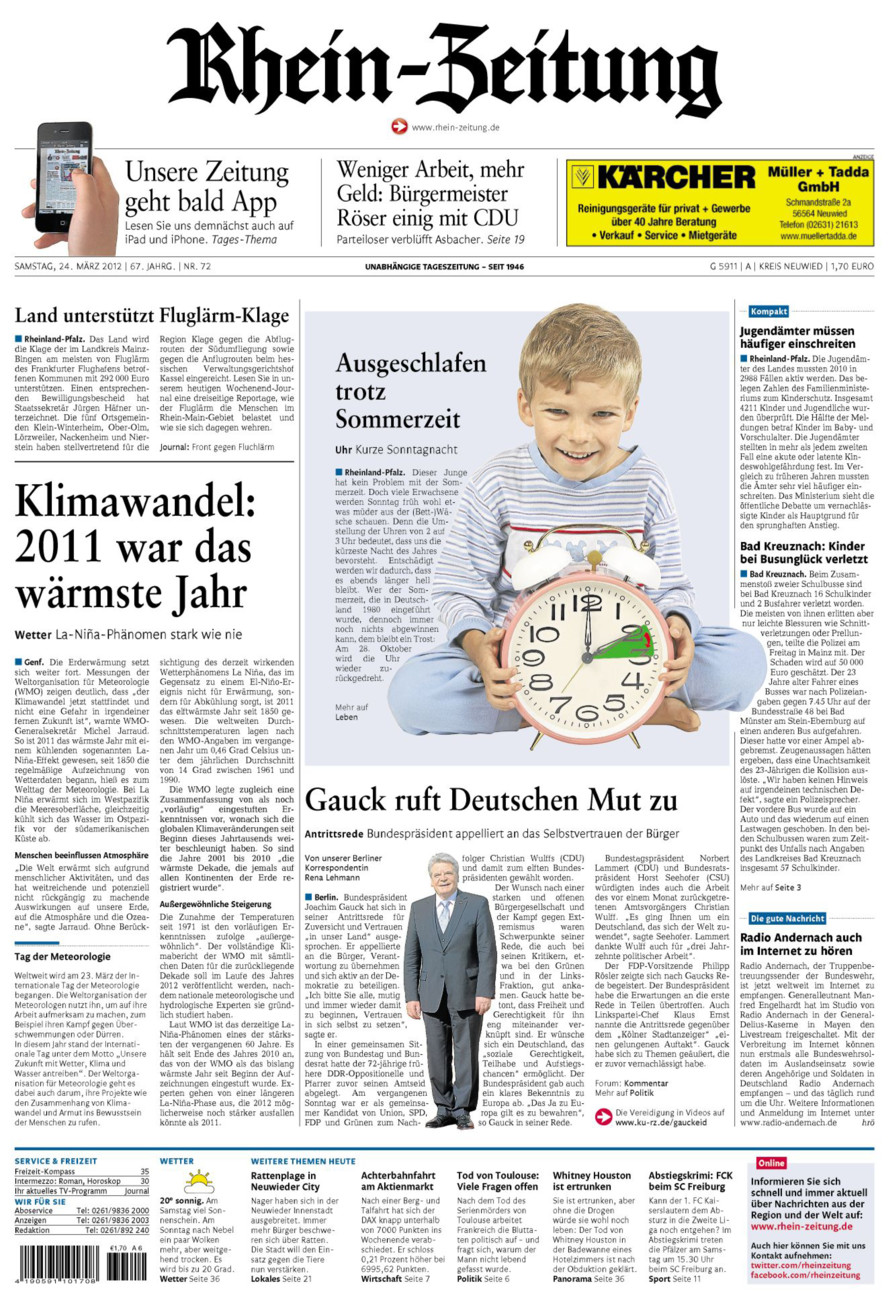 Rhein-Zeitung Kreis Neuwied vom Samstag, 24.03.2012