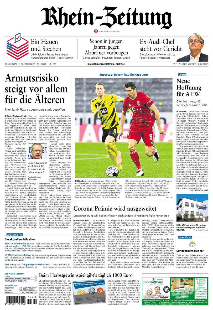 Rhein-Zeitung Kreis Neuwied vom Donnerstag, 01.10.2020