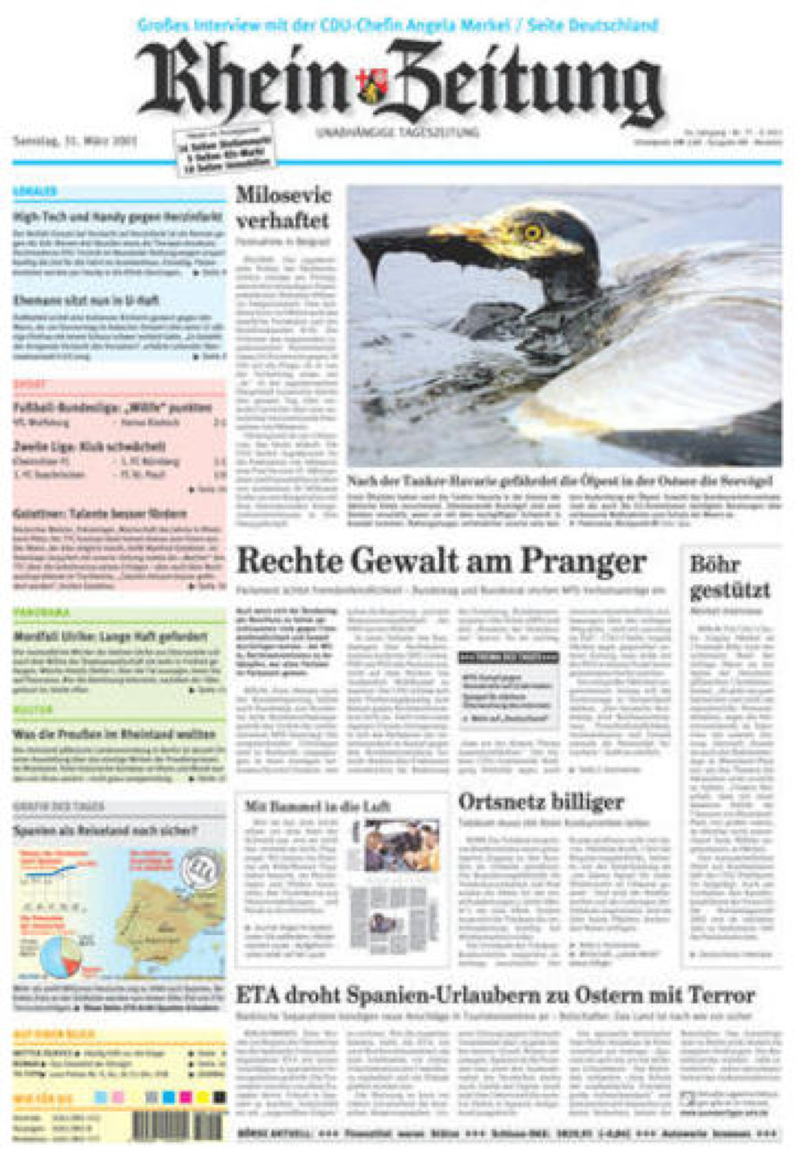Rhein-Zeitung Kreis Neuwied vom Samstag, 31.03.2001
