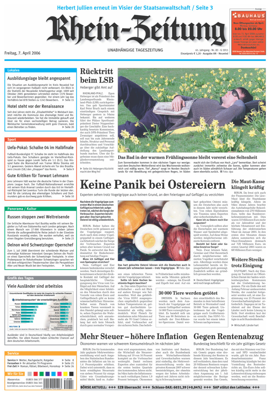 Rhein-Zeitung Kreis Neuwied vom Freitag, 07.04.2006