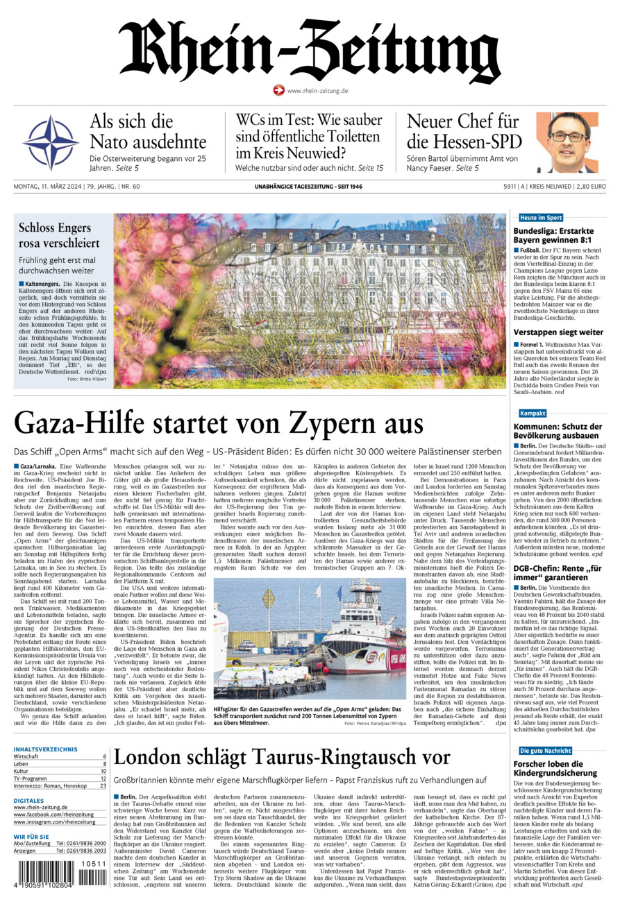 Rhein-Zeitung Kreis Neuwied vom Montag, 11.03.2024