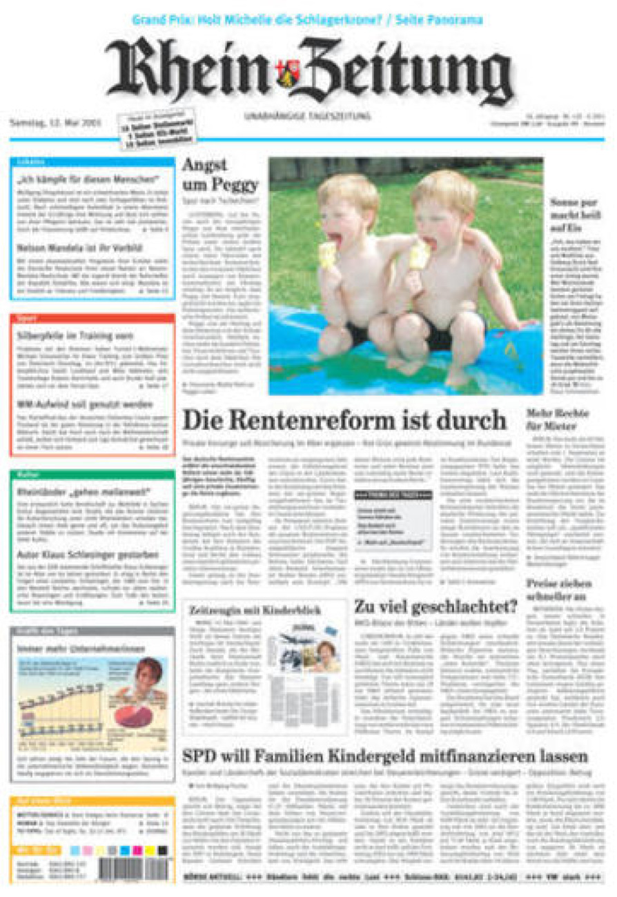 Rhein-Zeitung Kreis Neuwied vom Samstag, 12.05.2001