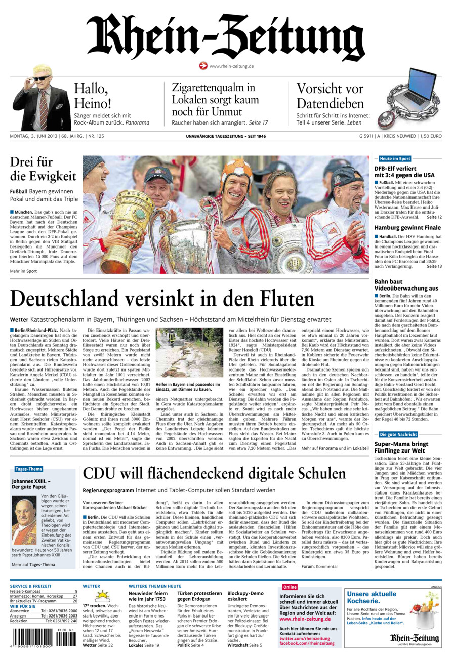 Rhein-Zeitung Kreis Neuwied vom Montag, 03.06.2013