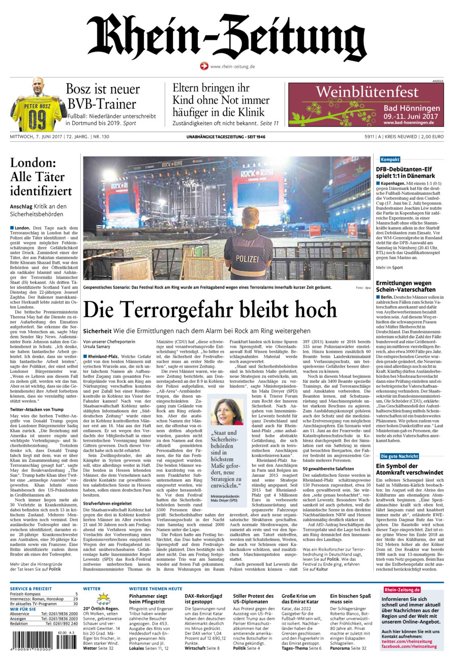 Rhein-Zeitung Kreis Neuwied vom Mittwoch, 07.06.2017