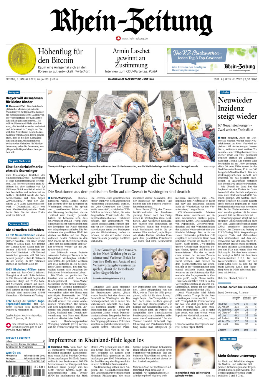 Rhein-Zeitung Kreis Neuwied vom Freitag, 08.01.2021