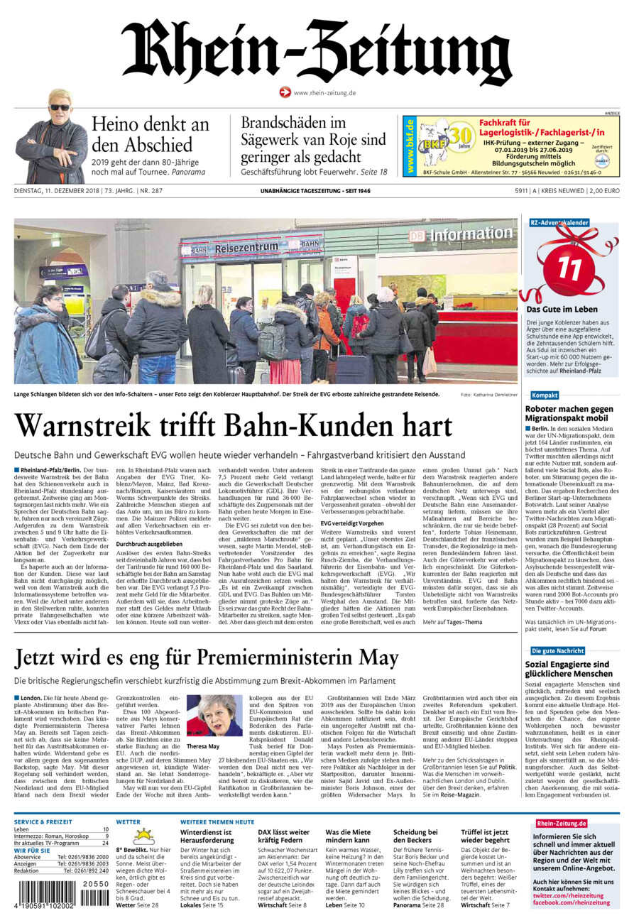 Rhein-Zeitung Kreis Neuwied vom Dienstag, 11.12.2018