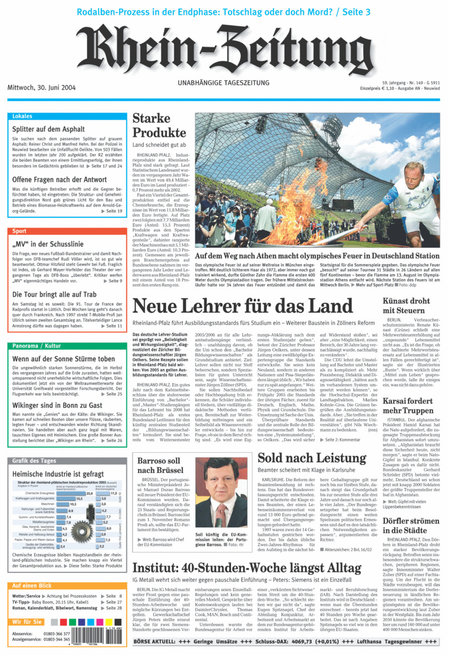 Rhein-Zeitung Kreis Neuwied vom Mittwoch, 30.06.2004