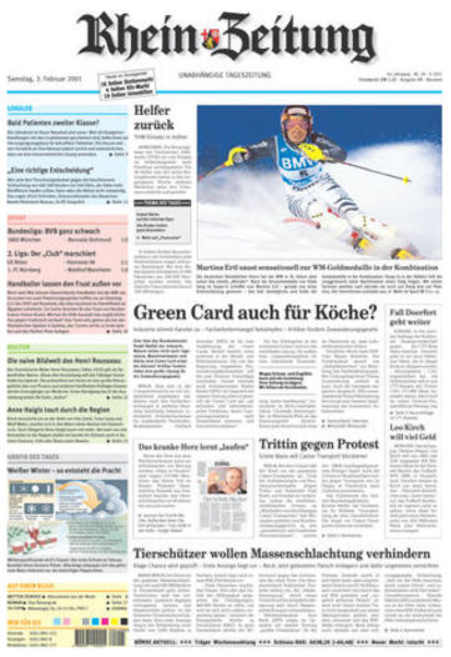 Rhein-Zeitung Kreis Neuwied vom Samstag, 03.02.2001