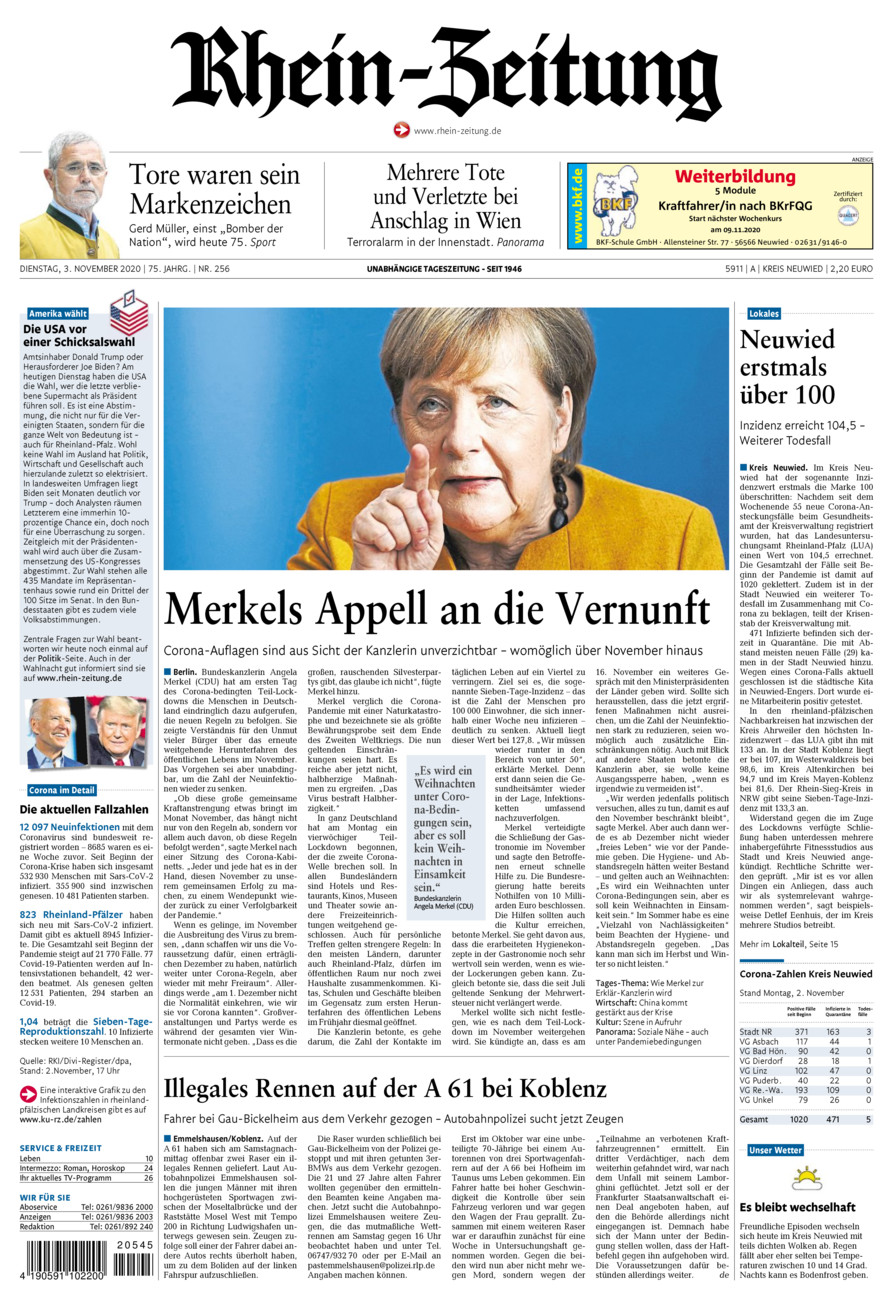 Rhein-Zeitung Kreis Neuwied vom Dienstag, 03.11.2020