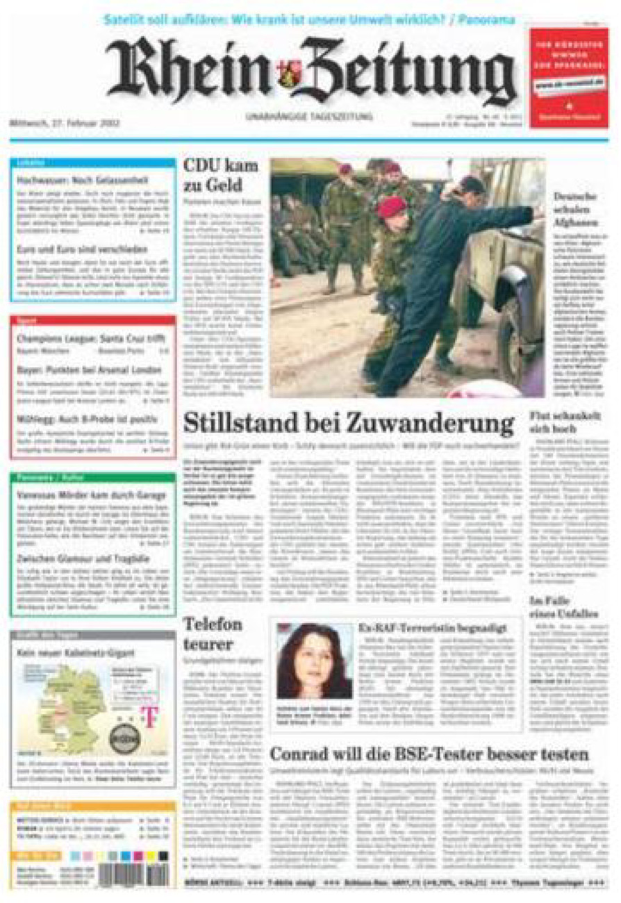 Rhein-Zeitung Kreis Neuwied vom Mittwoch, 27.02.2002