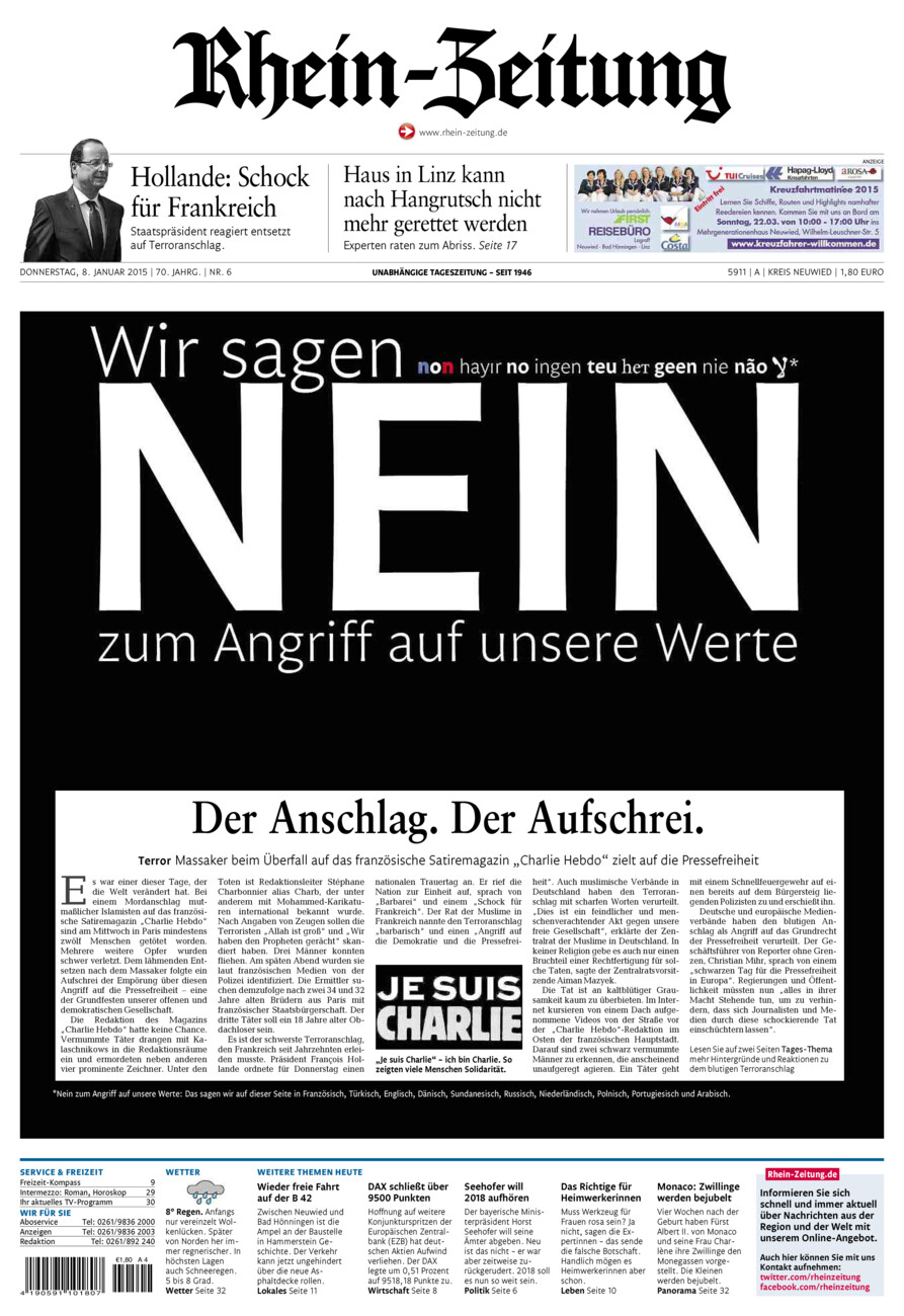 Rhein-Zeitung Kreis Neuwied vom Donnerstag, 08.01.2015