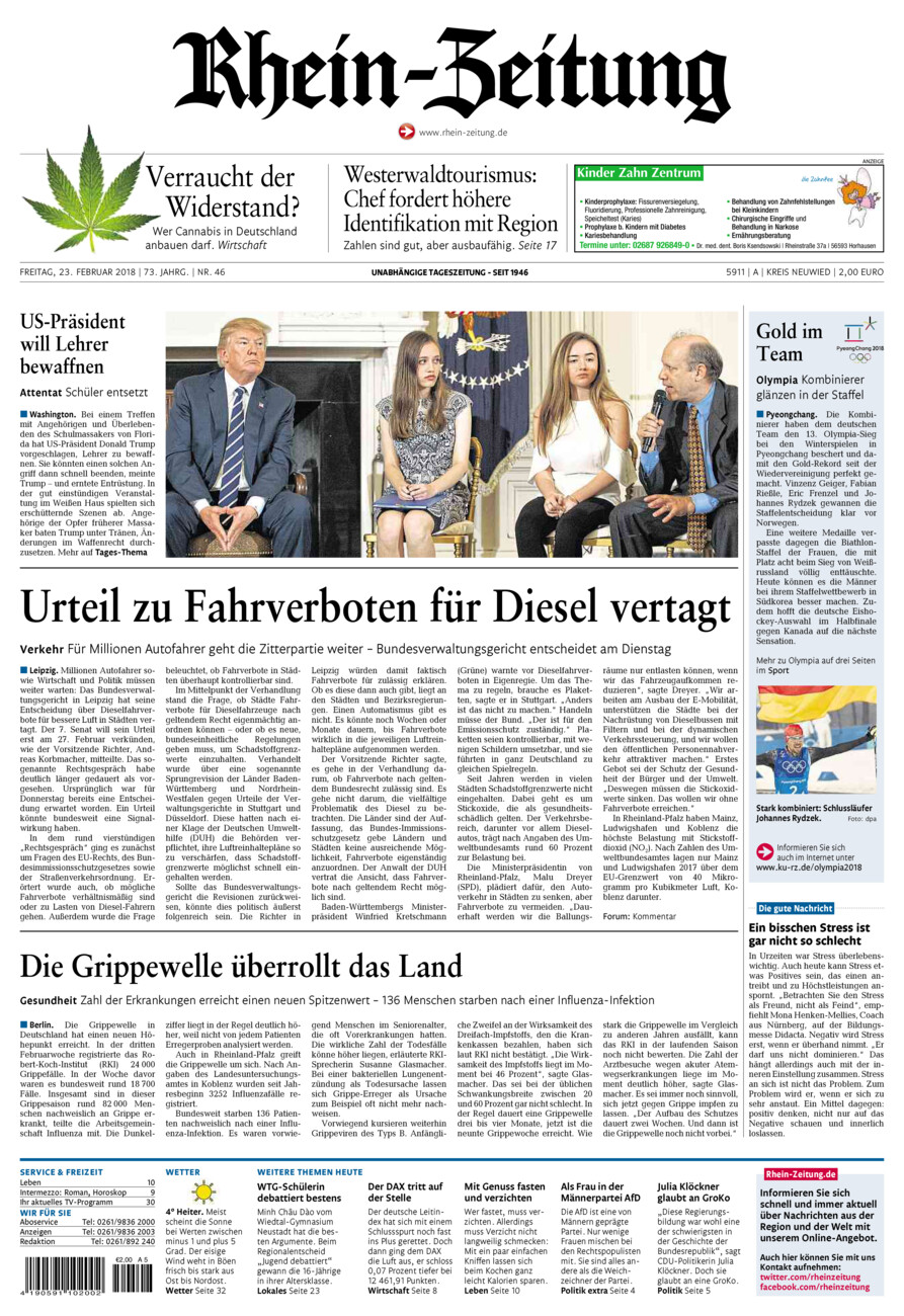 Rhein-Zeitung Kreis Neuwied vom Freitag, 23.02.2018