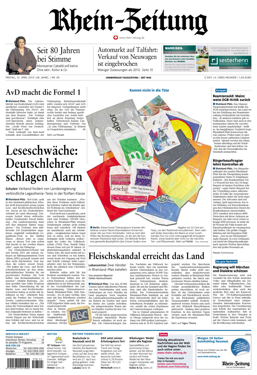 Rhein-Zeitung Kreis Neuwied vom Freitag, 12.04.2013