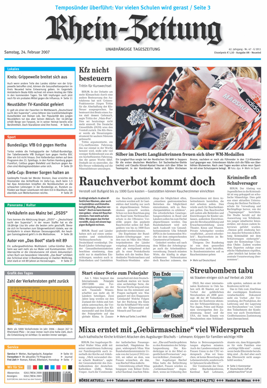 Rhein-Zeitung Kreis Neuwied vom Samstag, 24.02.2007