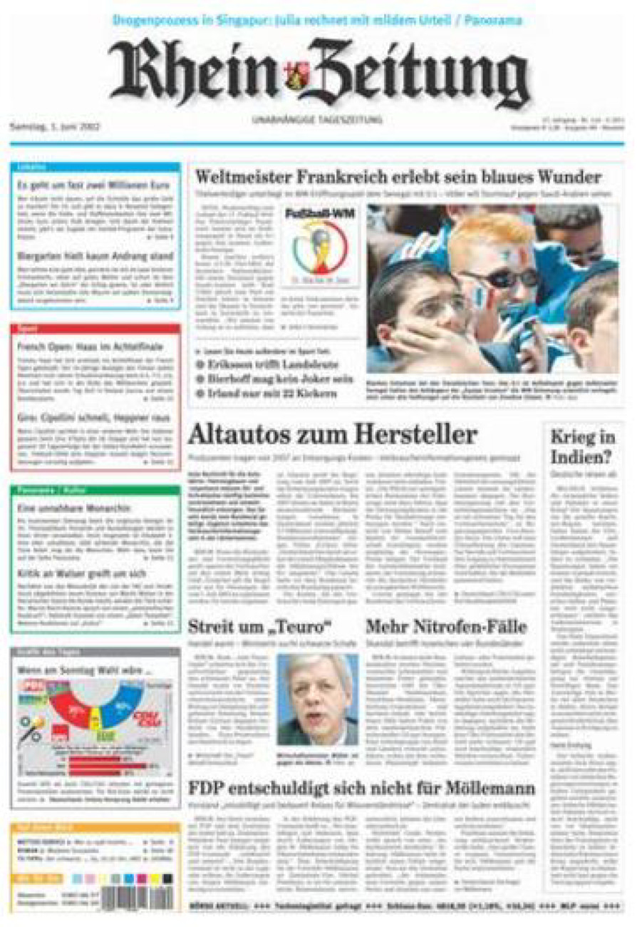 Rhein-Zeitung Kreis Neuwied vom Samstag, 01.06.2002