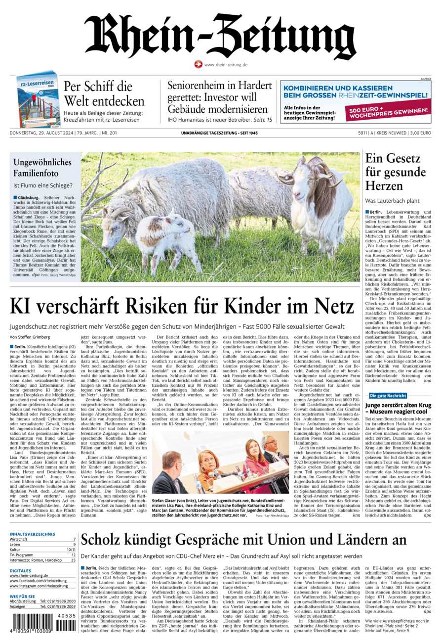 Rhein-Zeitung Kreis Neuwied vom Donnerstag, 29.08.2024