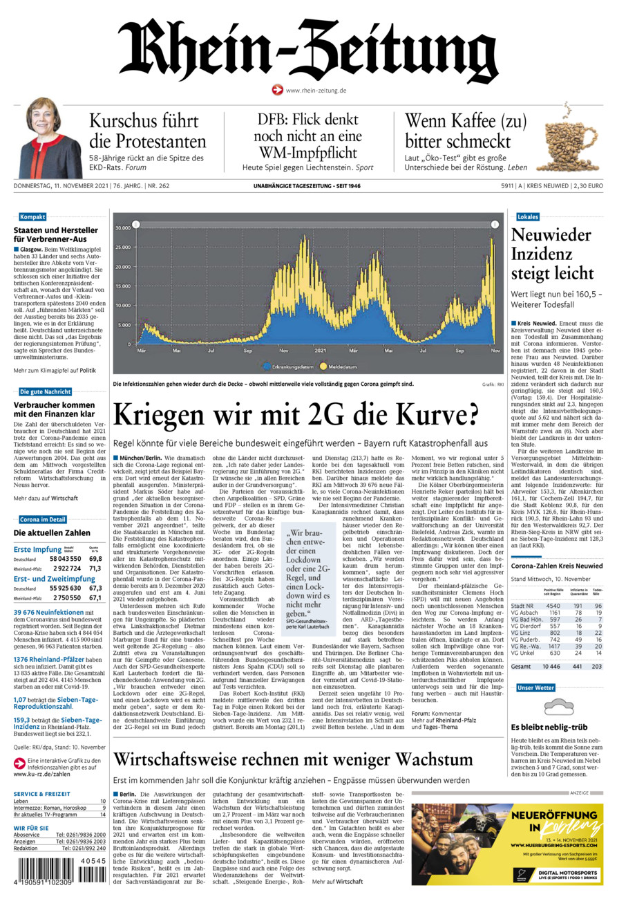 Rhein-Zeitung Kreis Neuwied vom Donnerstag, 11.11.2021