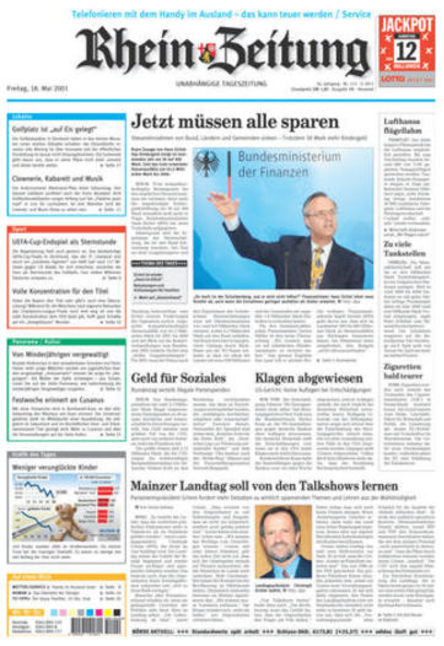 Rhein-Zeitung Kreis Neuwied vom Freitag, 18.05.2001