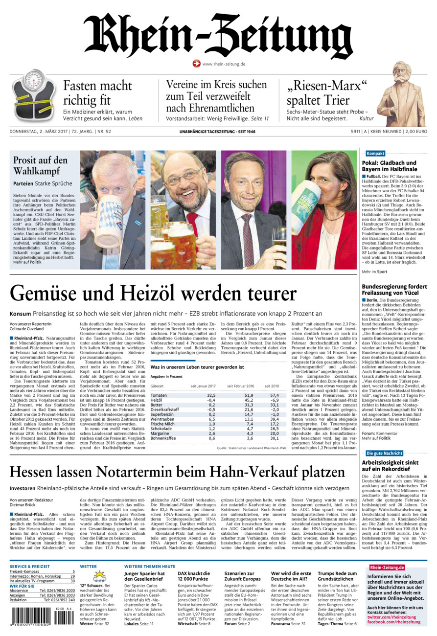 Rhein-Zeitung Kreis Neuwied vom Donnerstag, 02.03.2017