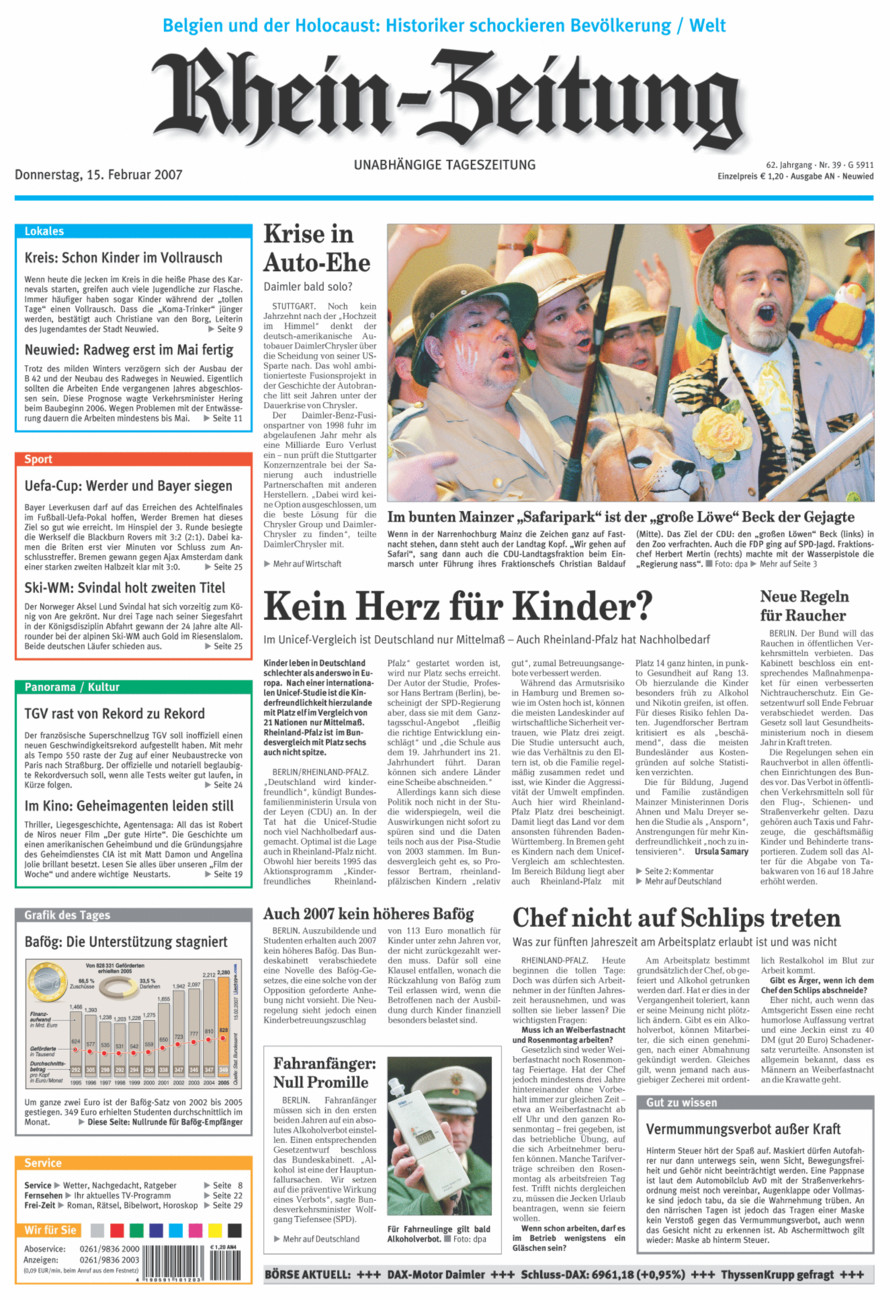 Rhein-Zeitung Kreis Neuwied vom Donnerstag, 15.02.2007