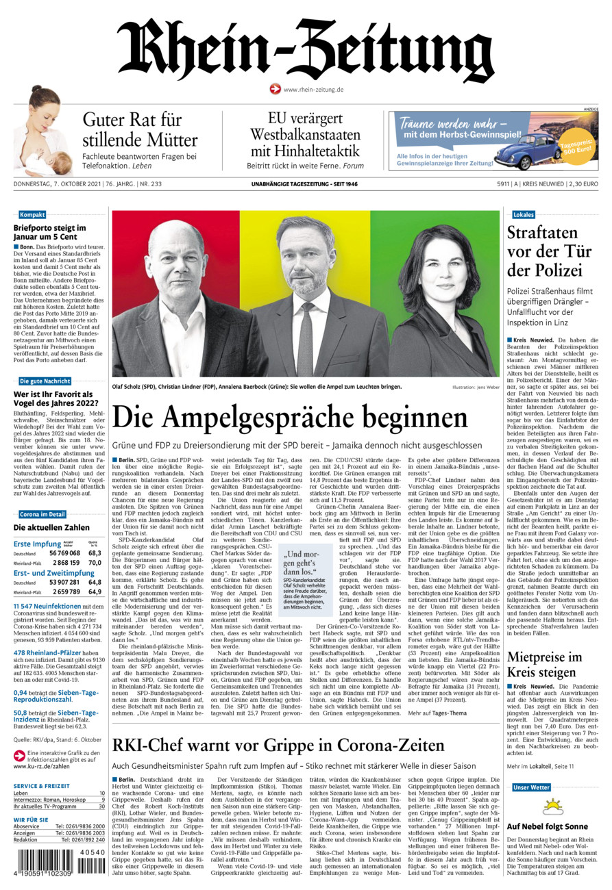 Rhein-Zeitung Kreis Neuwied vom Donnerstag, 07.10.2021