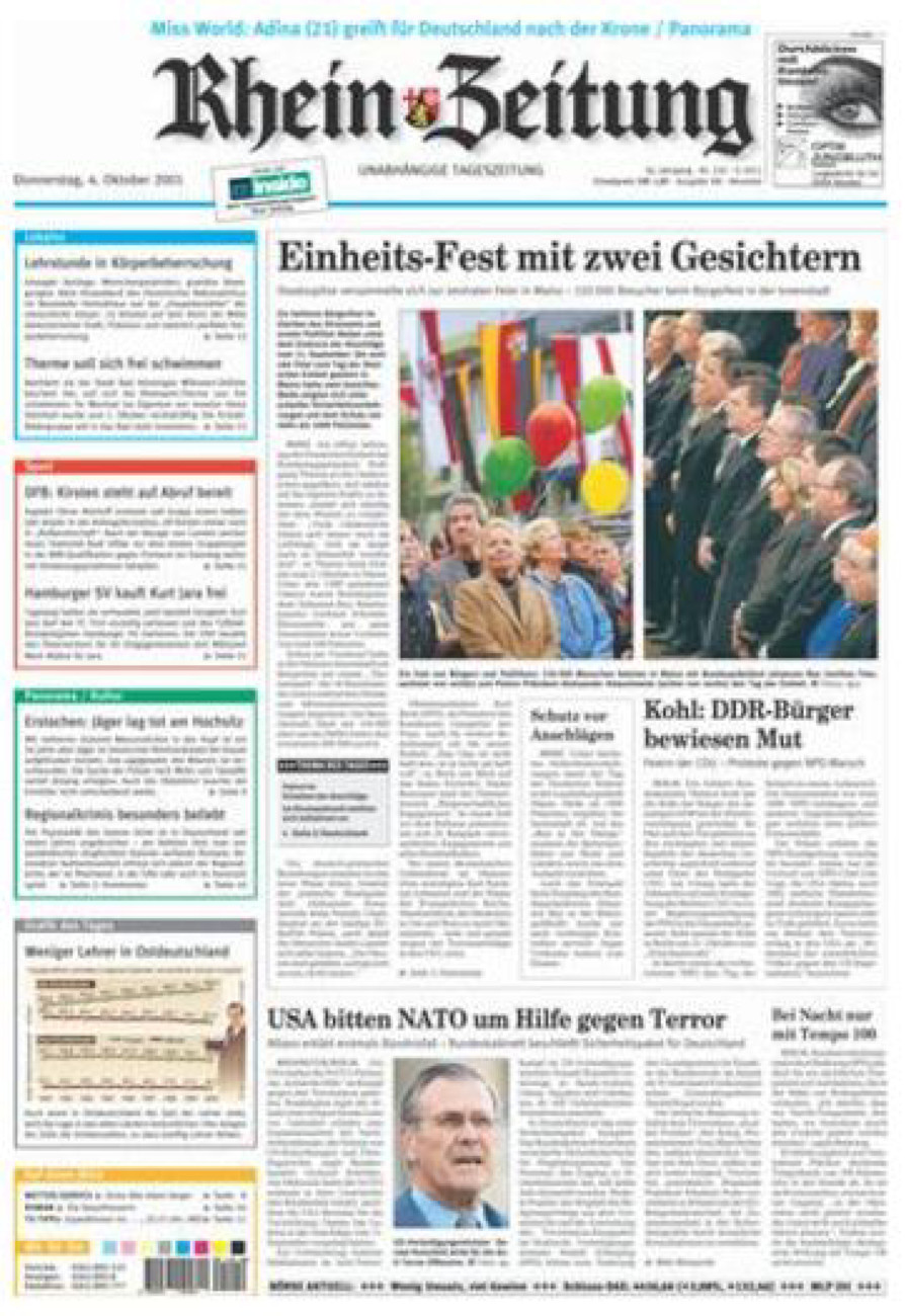 Rhein-Zeitung Kreis Neuwied vom Donnerstag, 04.10.2001