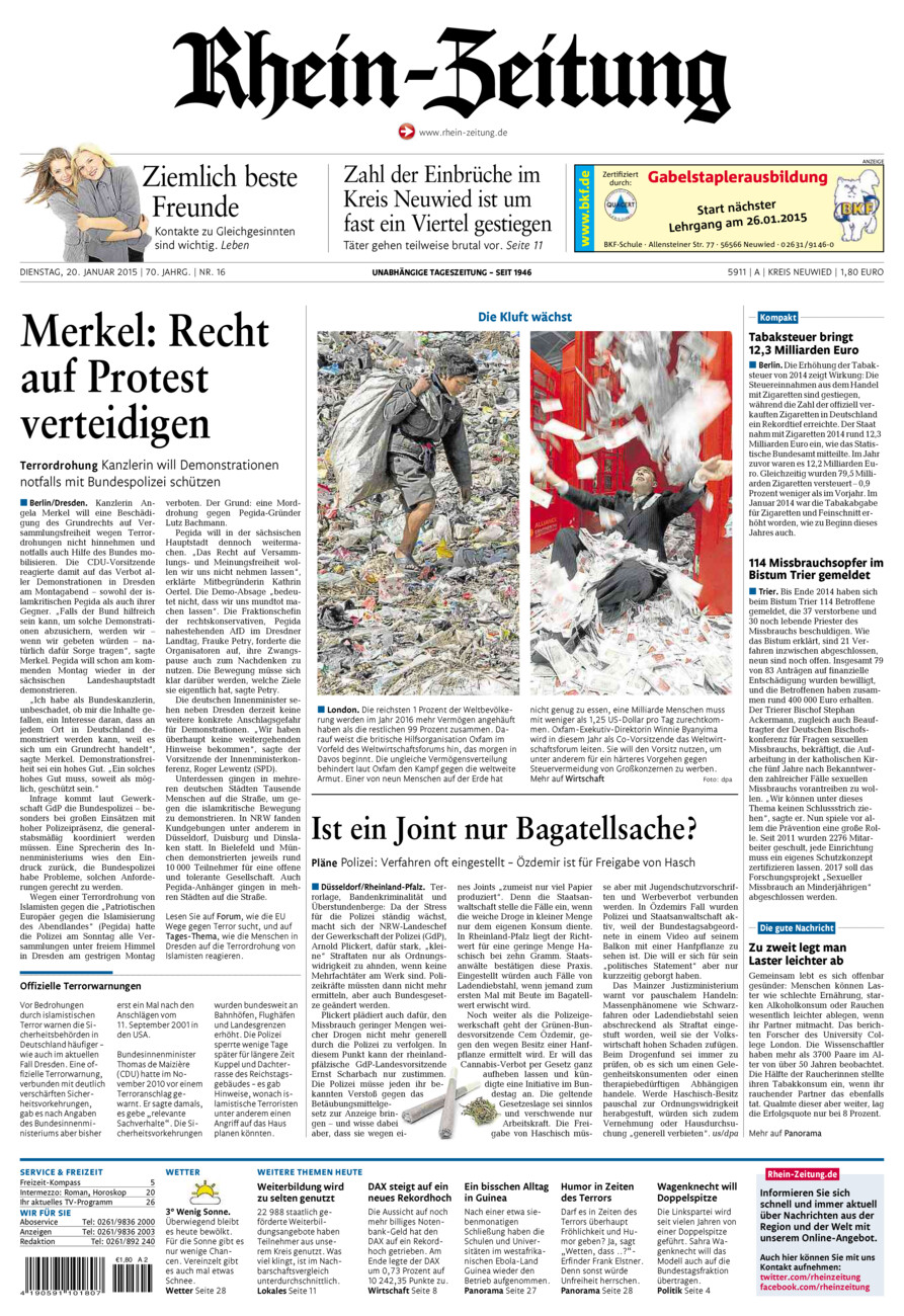 Rhein-Zeitung Kreis Neuwied vom Dienstag, 20.01.2015