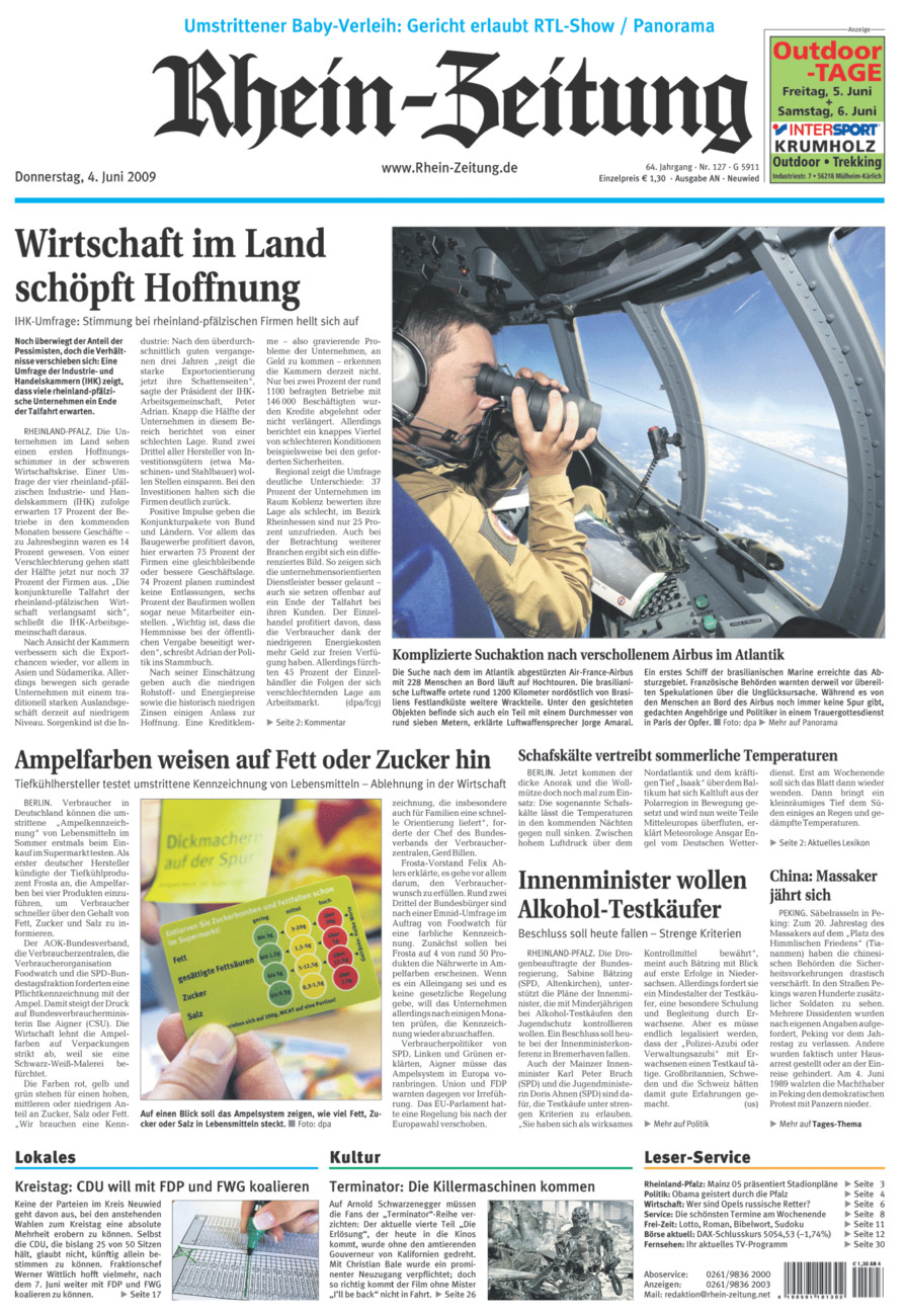 Rhein-Zeitung Kreis Neuwied vom Donnerstag, 04.06.2009