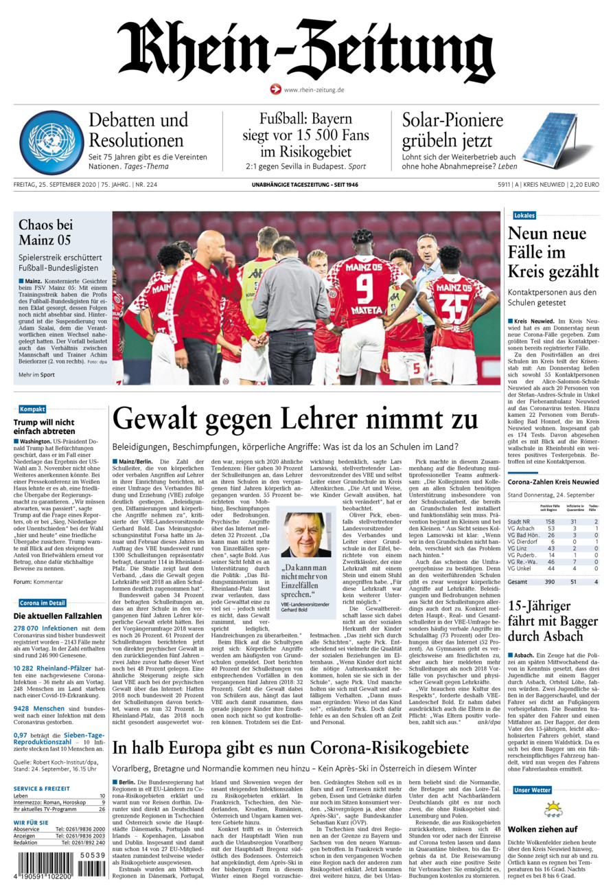 Rhein-Zeitung Kreis Neuwied vom Freitag, 25.09.2020