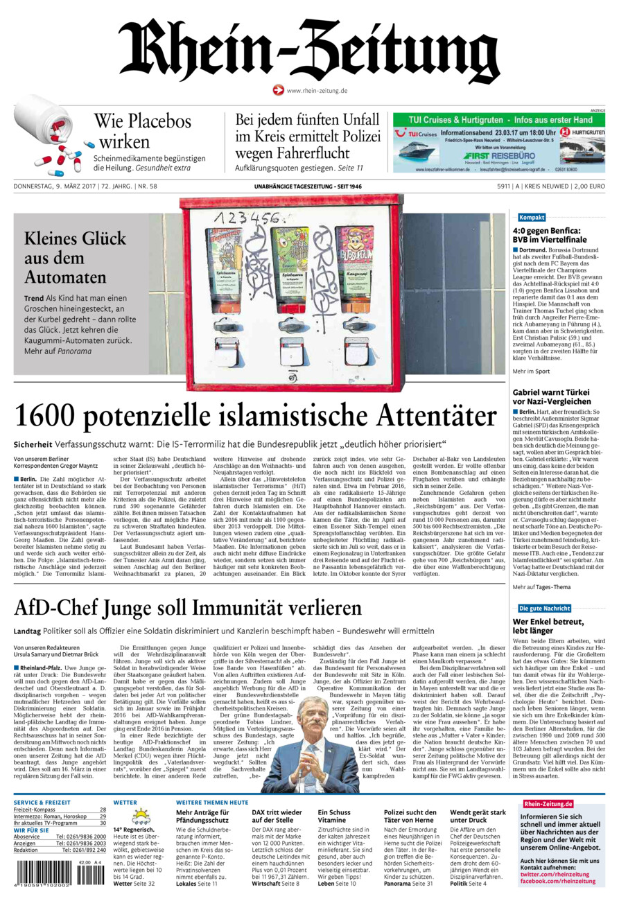 Rhein-Zeitung Kreis Neuwied vom Donnerstag, 09.03.2017